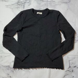 Madewell Black Basic Long Sleeve Blouse